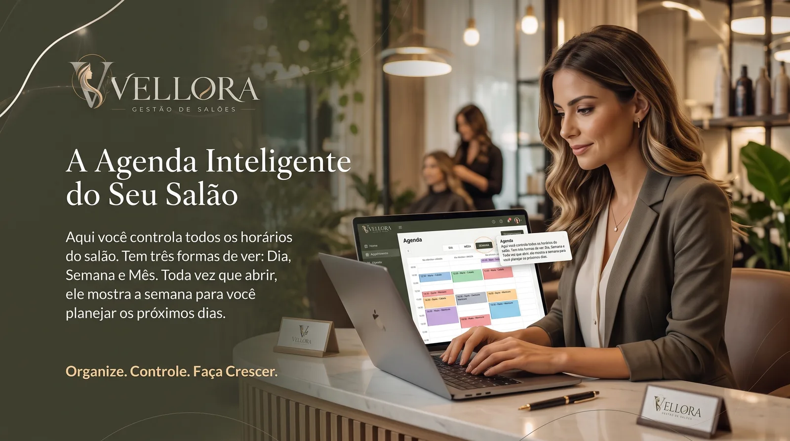 Agenda do salão no Vellora