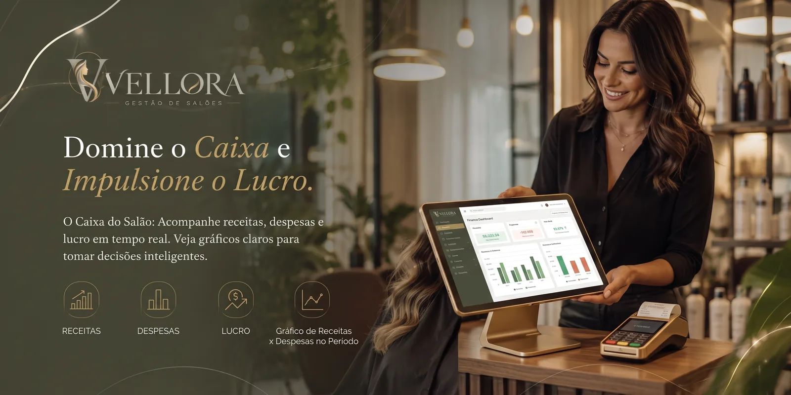 Financeiro do salão no Vellora